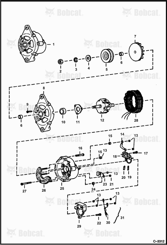 Alternator (Bobcat)  511211083 & Above