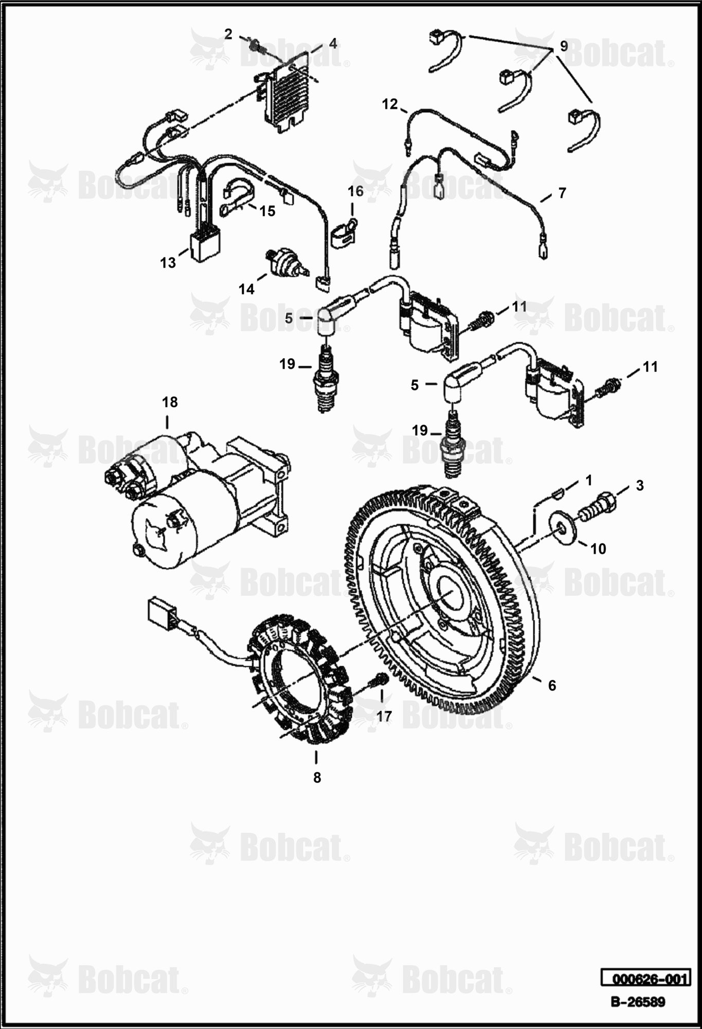 Ignition Components and Flywheel (KAWASAKI ENGINE)