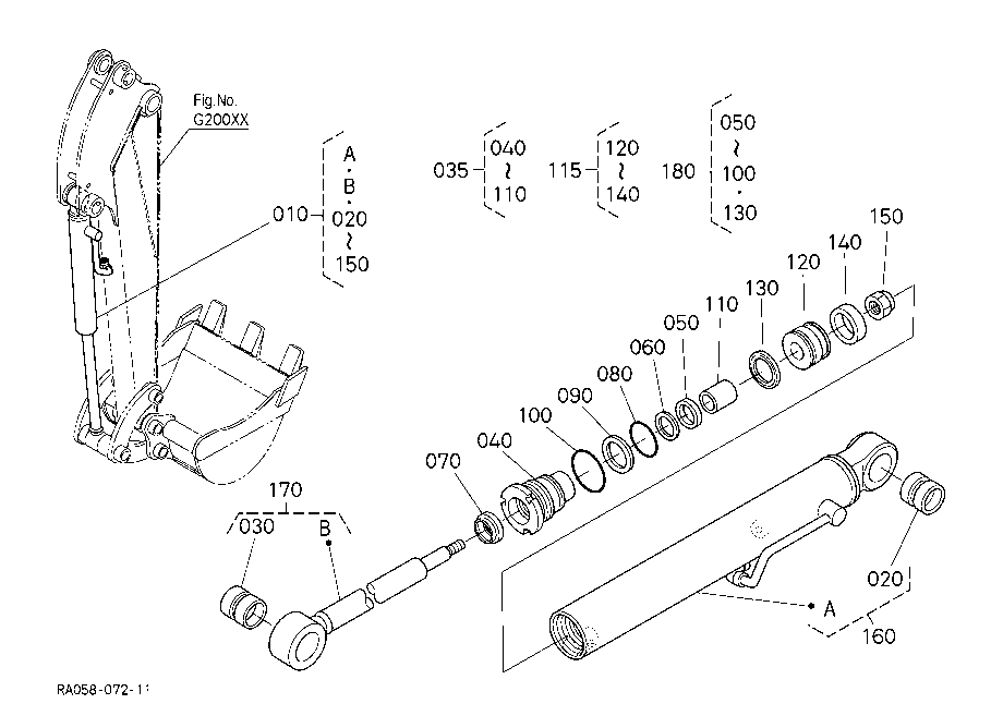 Bucket Cylinder And Component Parts
