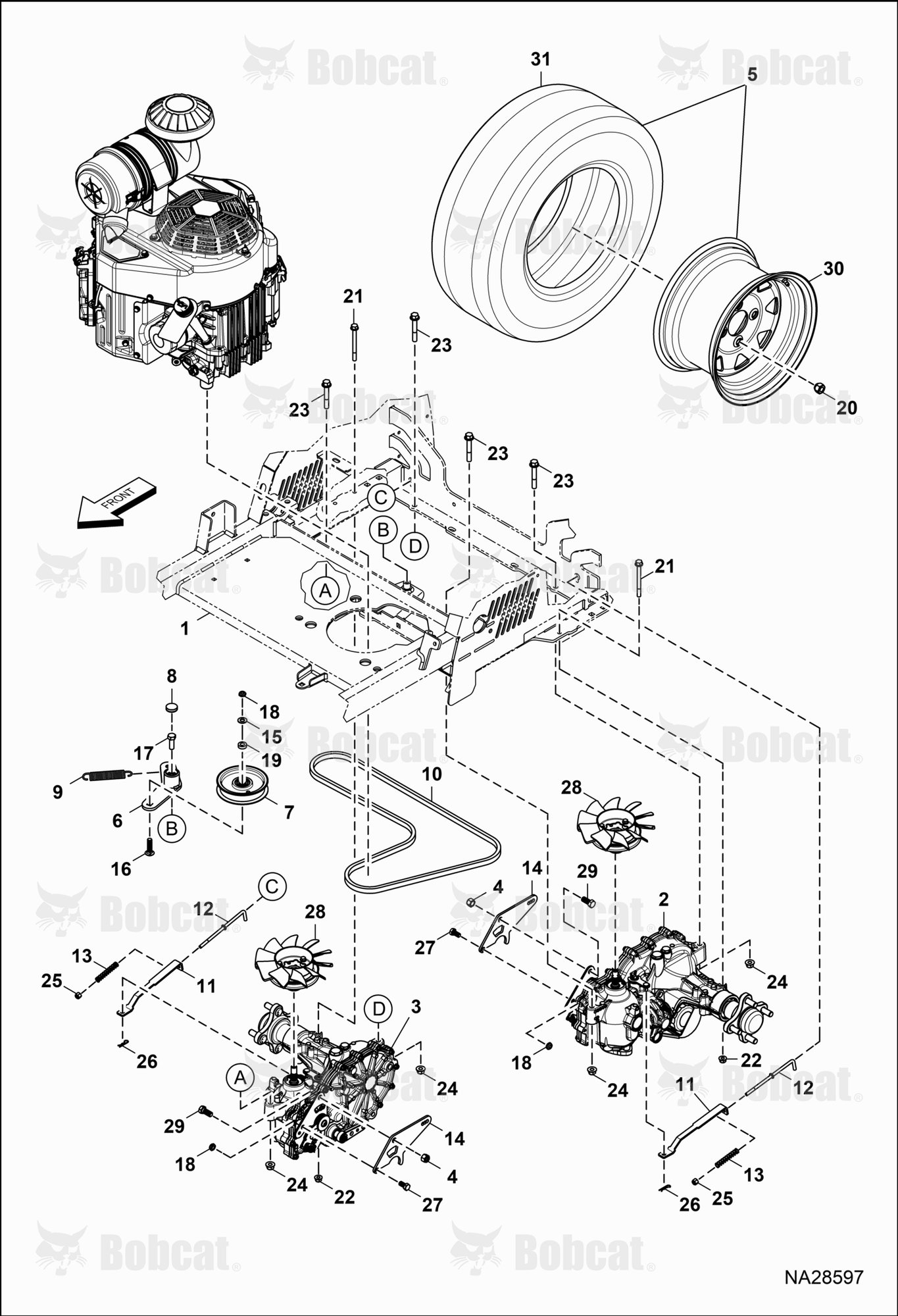 Wheel & Transaxle Assembly