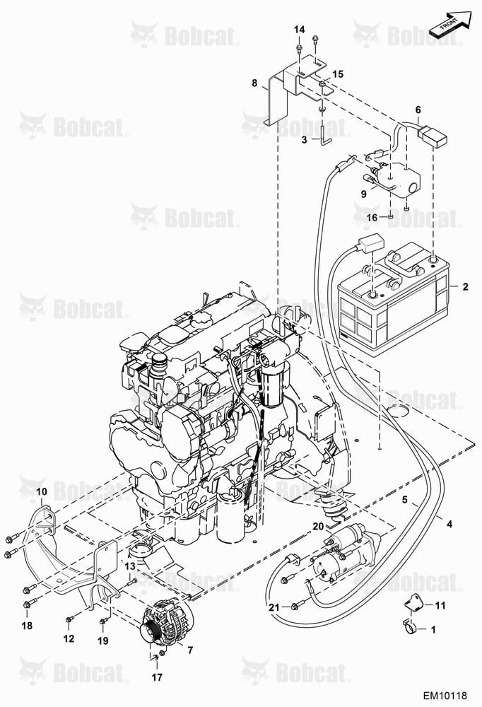 Engine Electrical Circuitry (Engine Starting) (110 Amp-hour Battery)