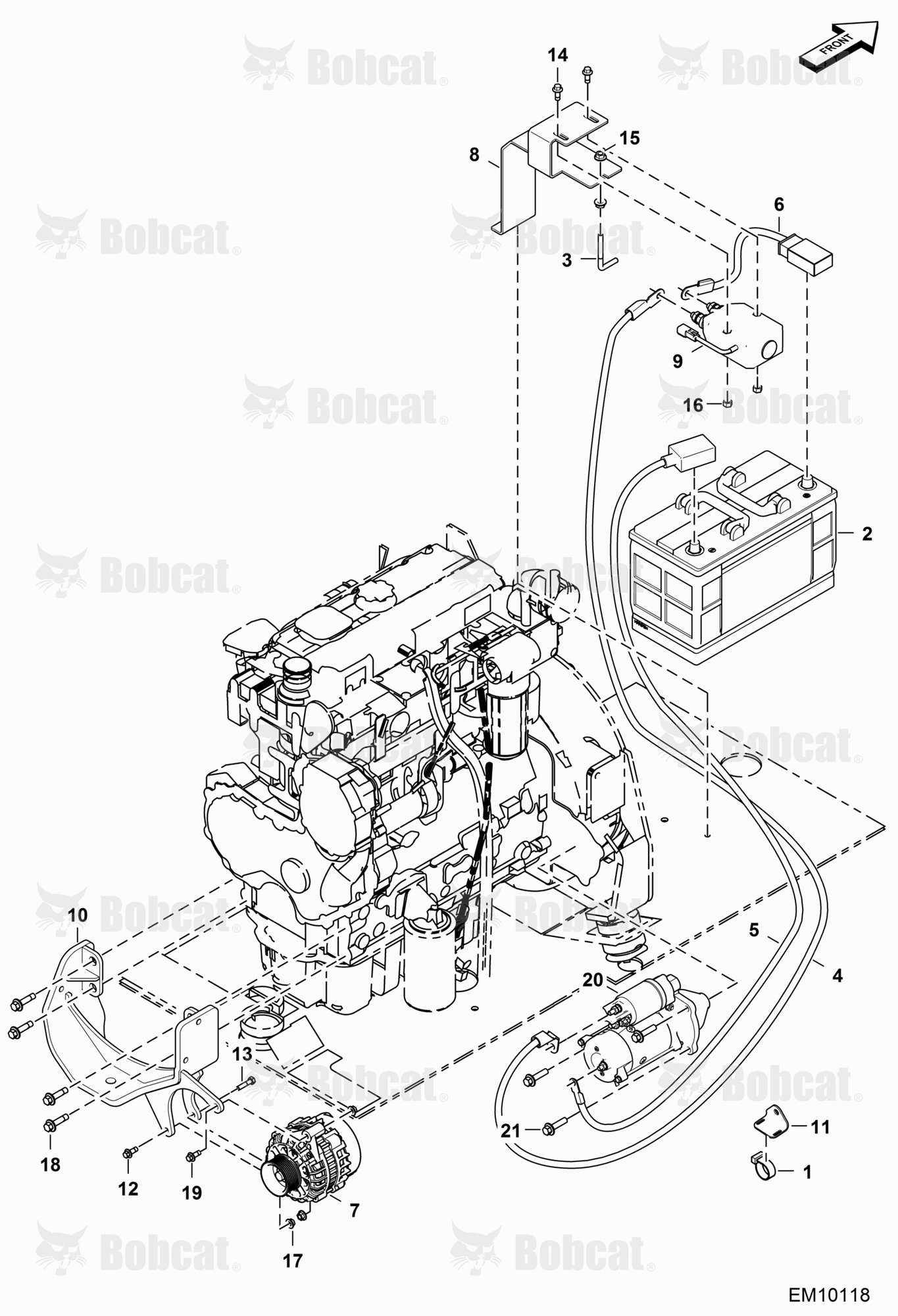 Engine Electrical Circuitry (Engine Starting) (110 Amp-hour Battery)