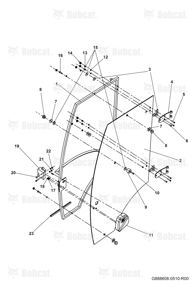Left Door Frame Assembly OF Cabin