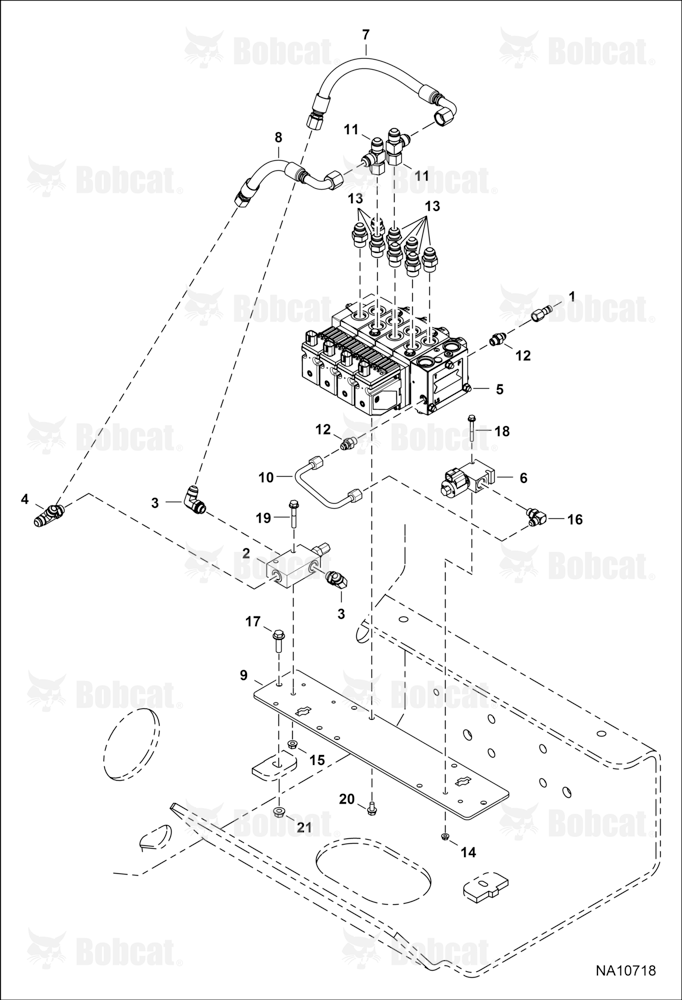 Hydraulic Circuitry (Control Valve) (Non-leveling)  B3KS11001 - B3KS13999