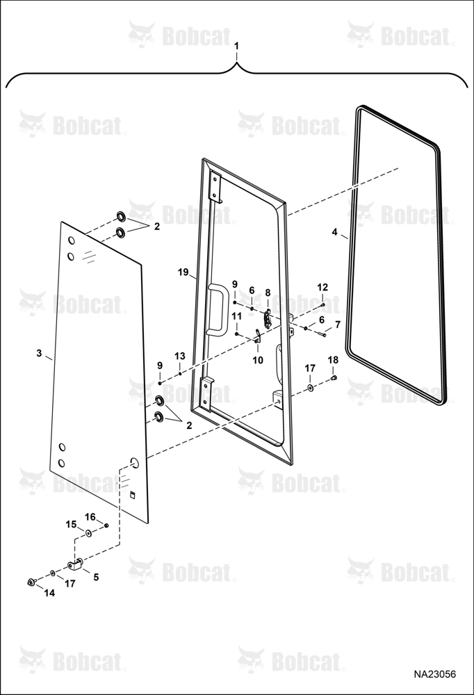 Operator CAB (LH Window Assembly)