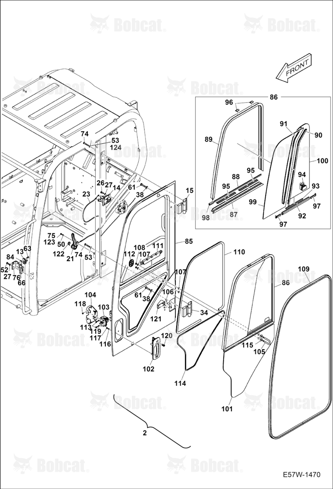 Operator CAB (Door & Windows)  B3WU11001 - B3WU11696