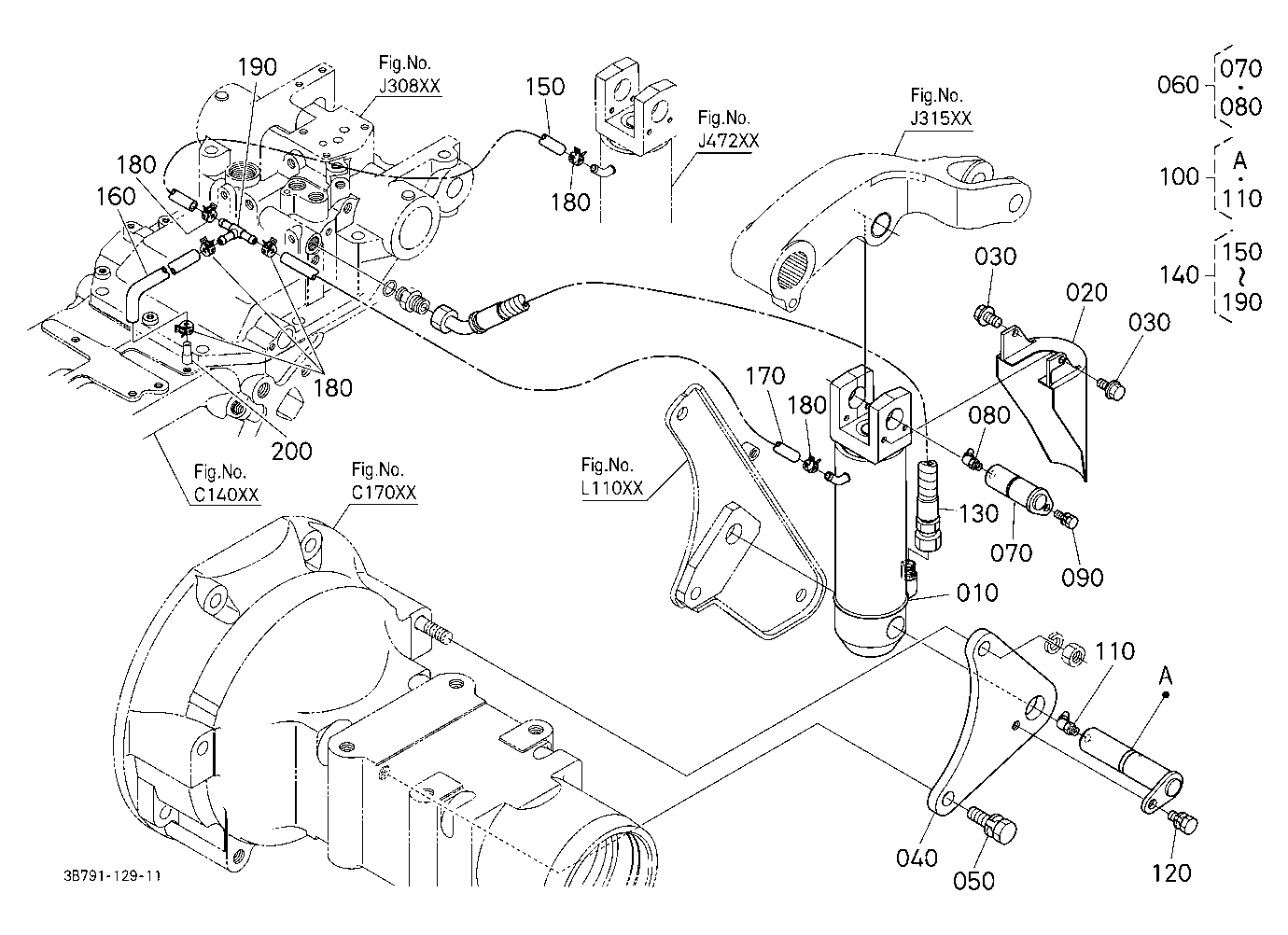 3P-Lift Assist Cylinder Lh