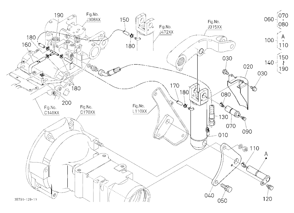 3P-Lift Assist Cylinder Lh