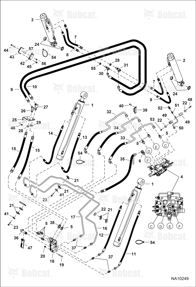 Hydraulic Circuitry (W/BPV Junction Block)  B3BT11001 - B3BT12058