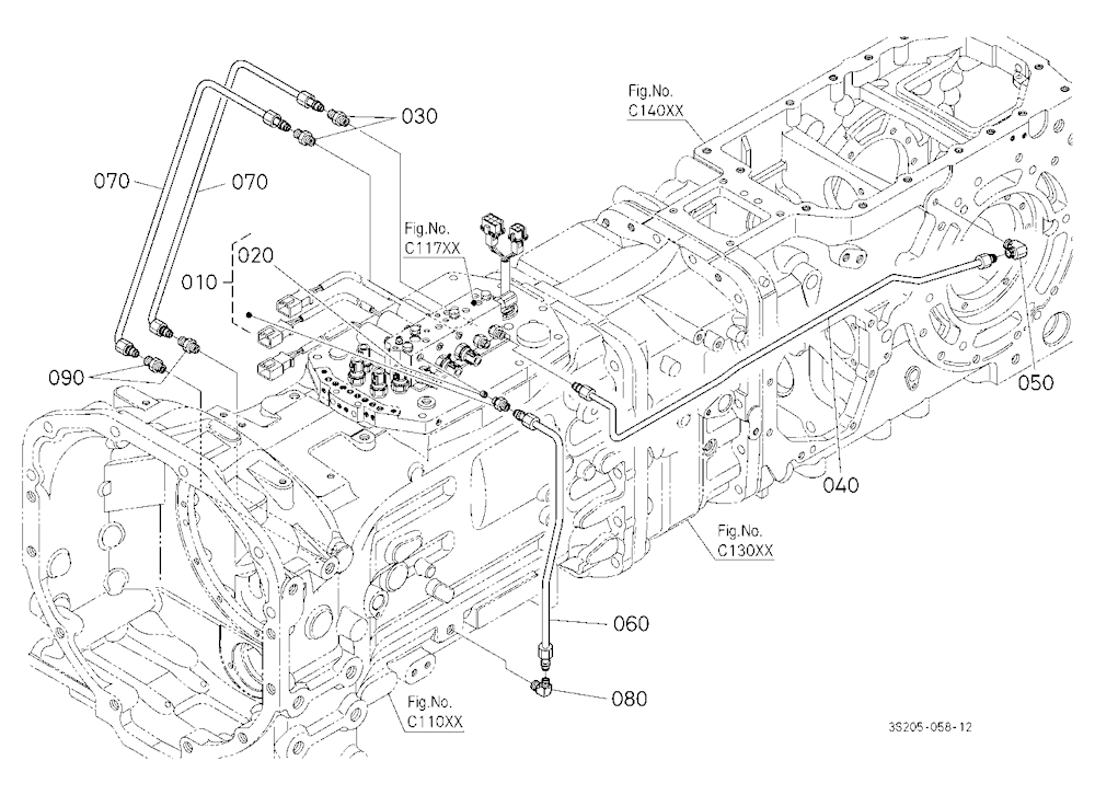 Hydraulic Oil Line (Bi-Speed Turn/Rear Diff.)