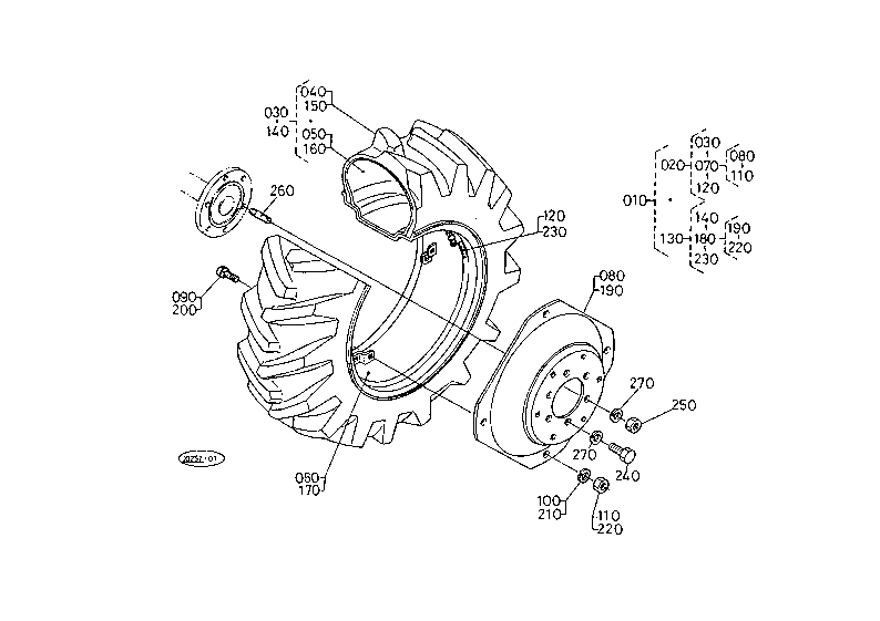 Rear Wheel (12.4-24 R1) [A]