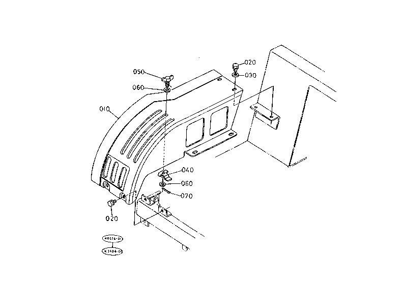 Hyd.Control Lever Guide W/O Cab