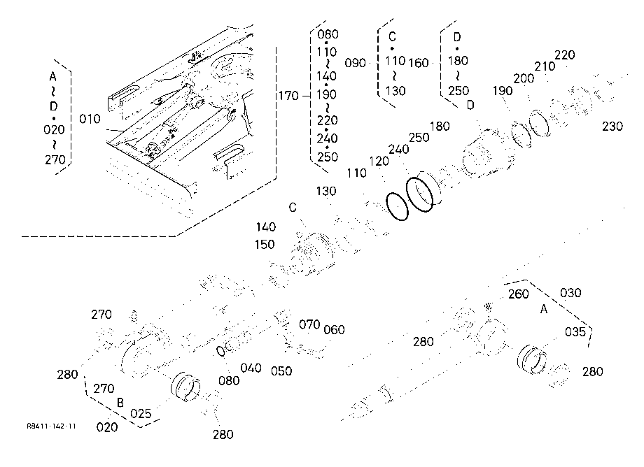 Blade Cylinder And Component Parts