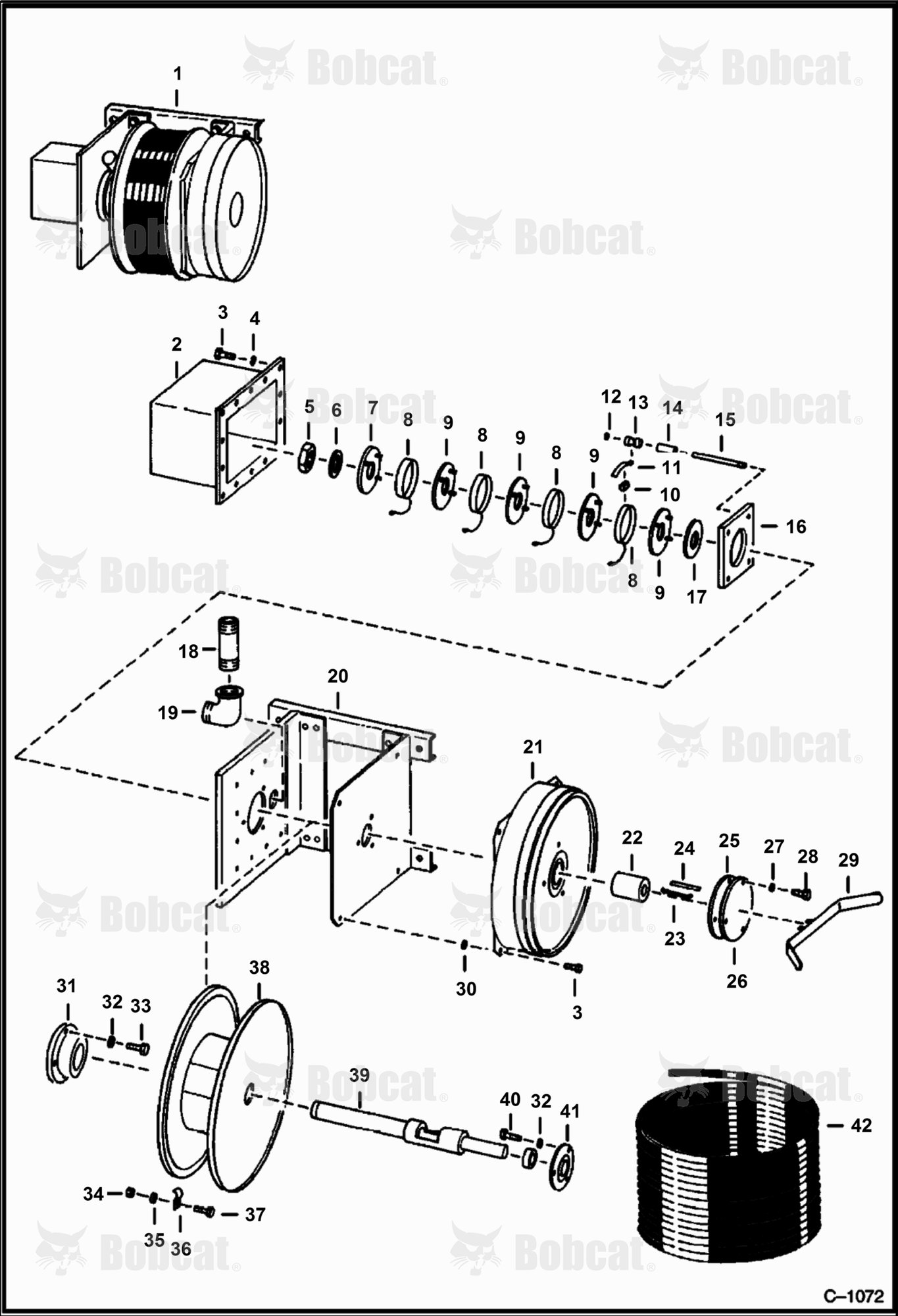 Electrical Cord Reel (Explosion Proof) (M-500 S/N 45406 & Below; M-600 S/N 73751 & Below)