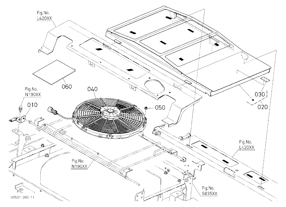 Reverse Fan Kit (Fan) (W/G No.S6854) [Option]