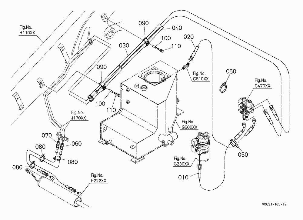 OIL PIPING (QUICK HITCH) [HYDRAULIC HITCH]