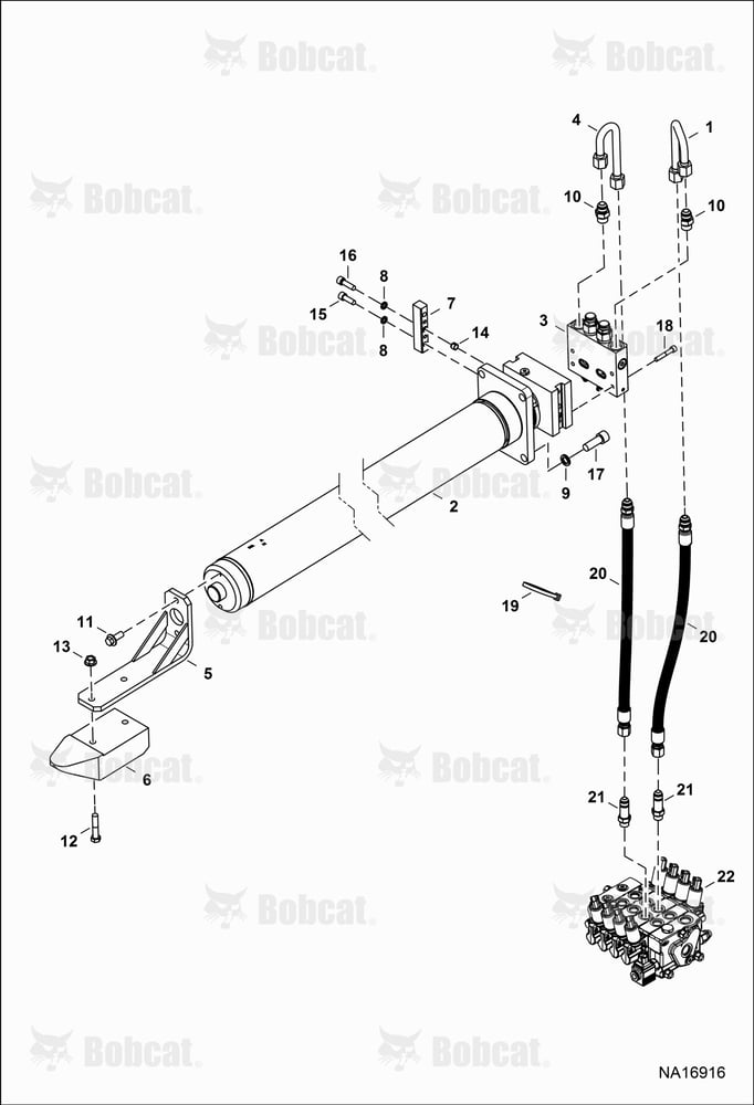 Hydraulic Circuitry (Extension) B41A16001 & Above, B41C16001 & Above