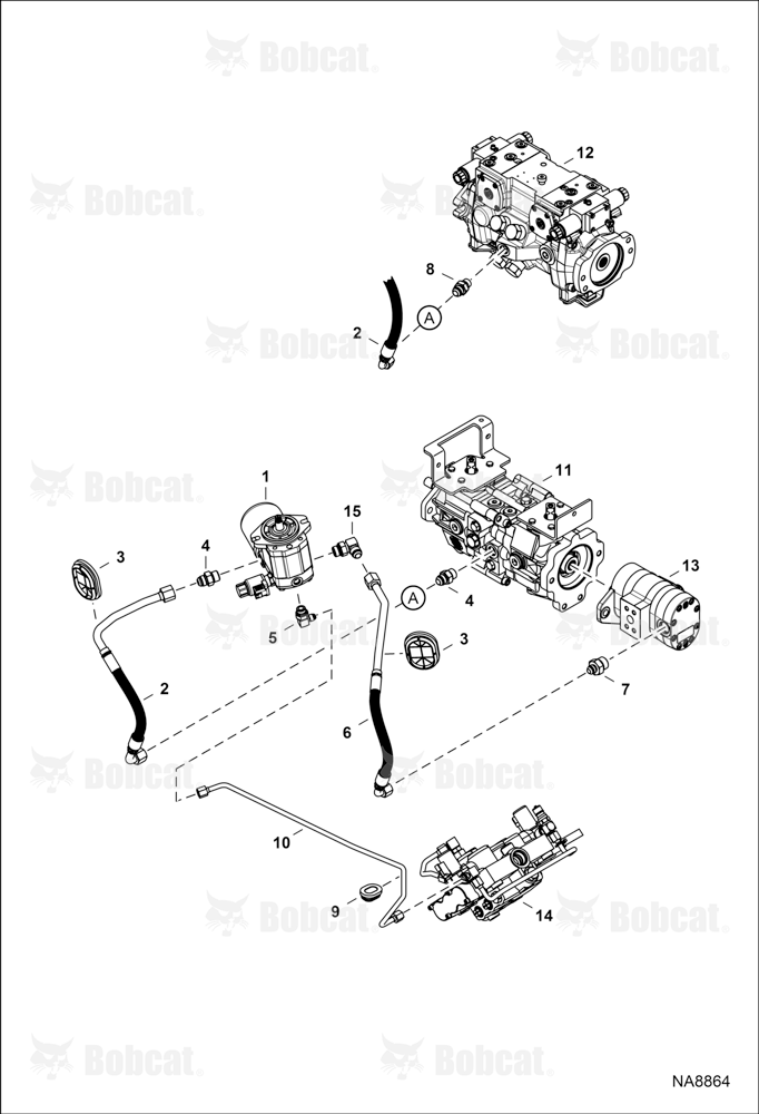 Hydrostatic Circuitry (Cooling Fan) ANMN13341 - ANMN15865
