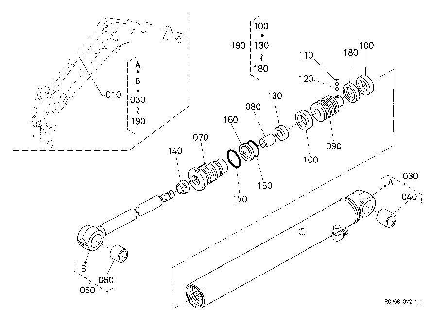 Arm Cylinder And Component Parts