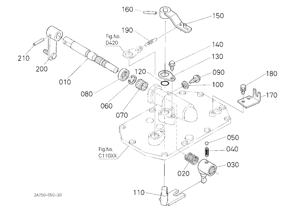 Main Gear Shift Lever Shaft