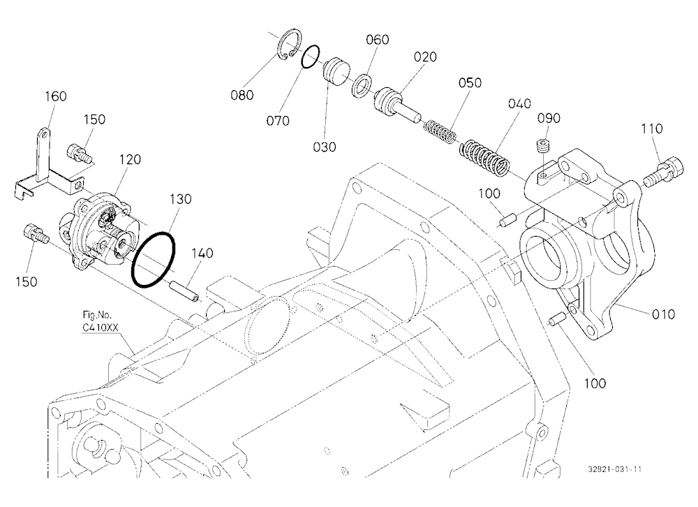 Pto Clutch Valve/Bearing Holder