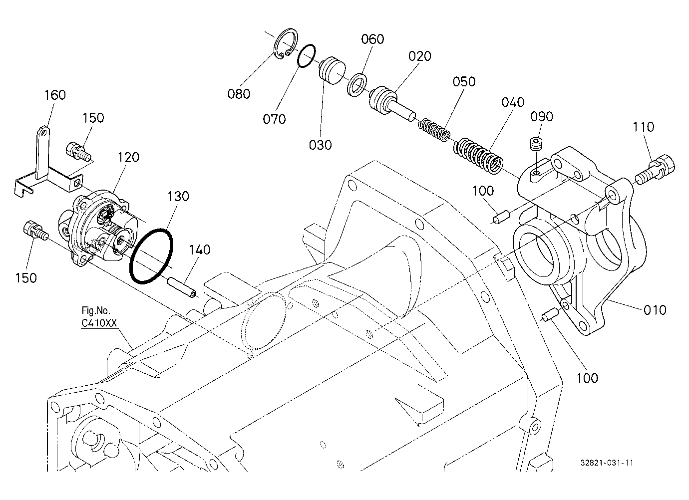 Pto Clutch Valve/Bearing Holder