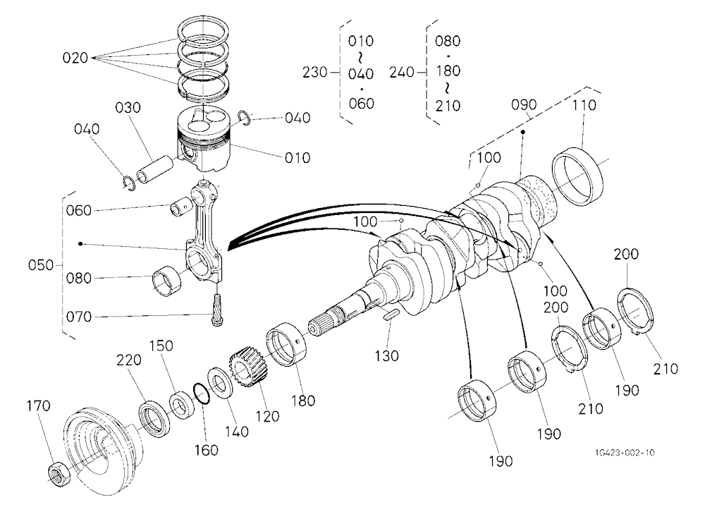 Piston And Crankshaft [D1803-M-E2-Hst1]