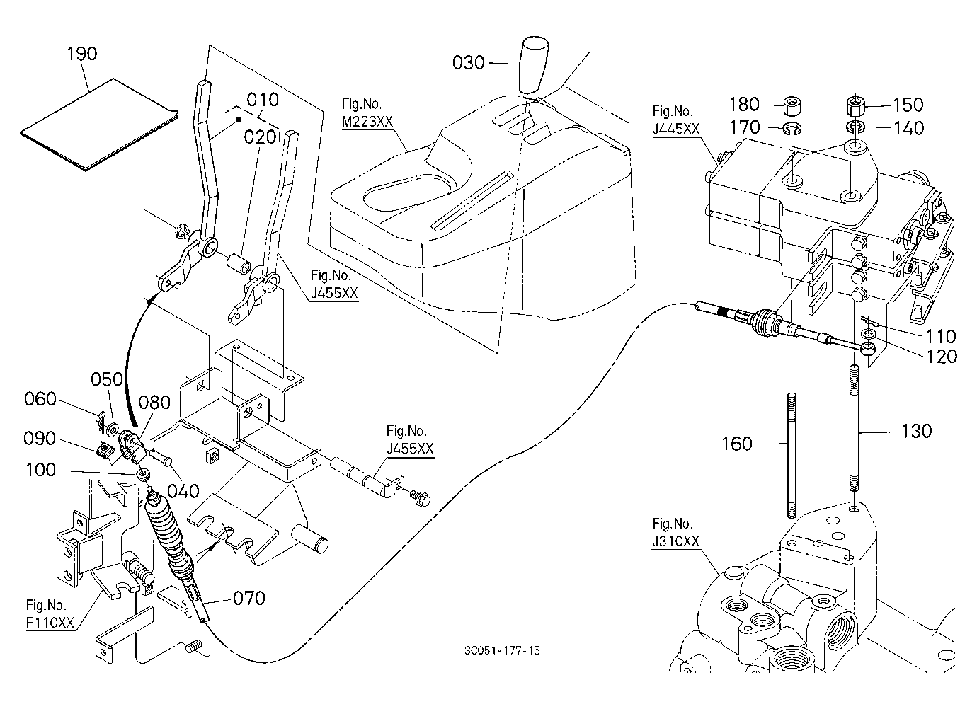 Auxiliary Control Valve Lever Kit (2Nd) (No.De M/E