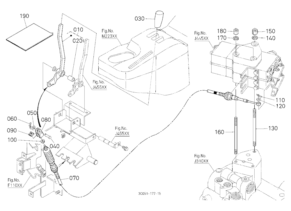 Auxiliary Control Valve Lever Kit (2Nd) (No.De M/E