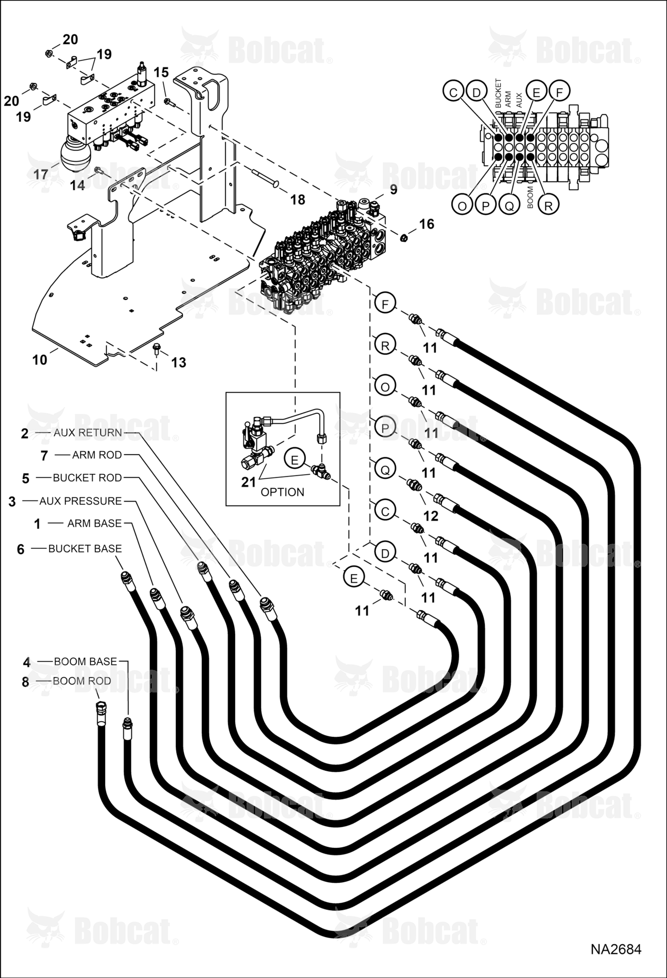 Hydraulic Circuitry (Work Hoses & Control Valve)