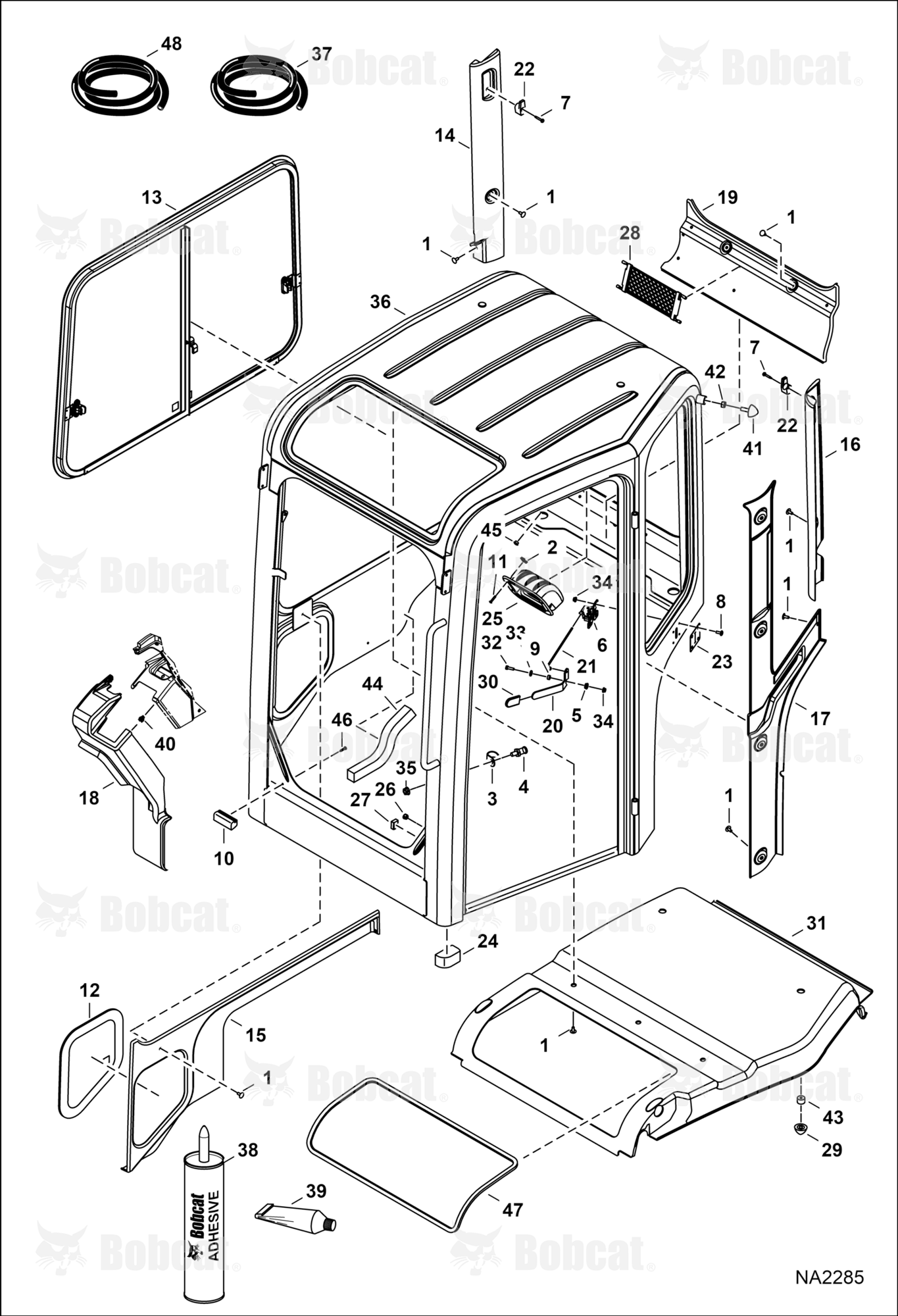 Operator CAB (RH Window & Insulation)