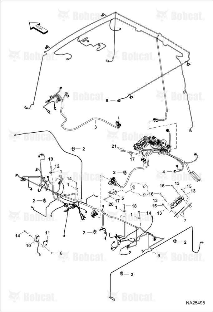 Engine Electrical Circuitry (Cab & Engine Harness) (W/Return to Dig Indicator)