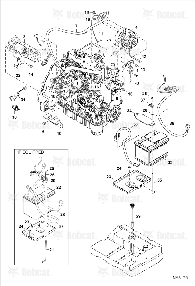Electrical Circuitry (Engine Sensors, Battery, Alternator & Starter) (Valeo Starter)  AB6411001 - AB6421588