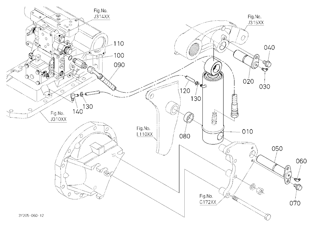 3P-Lift Assist Cylinder Lh