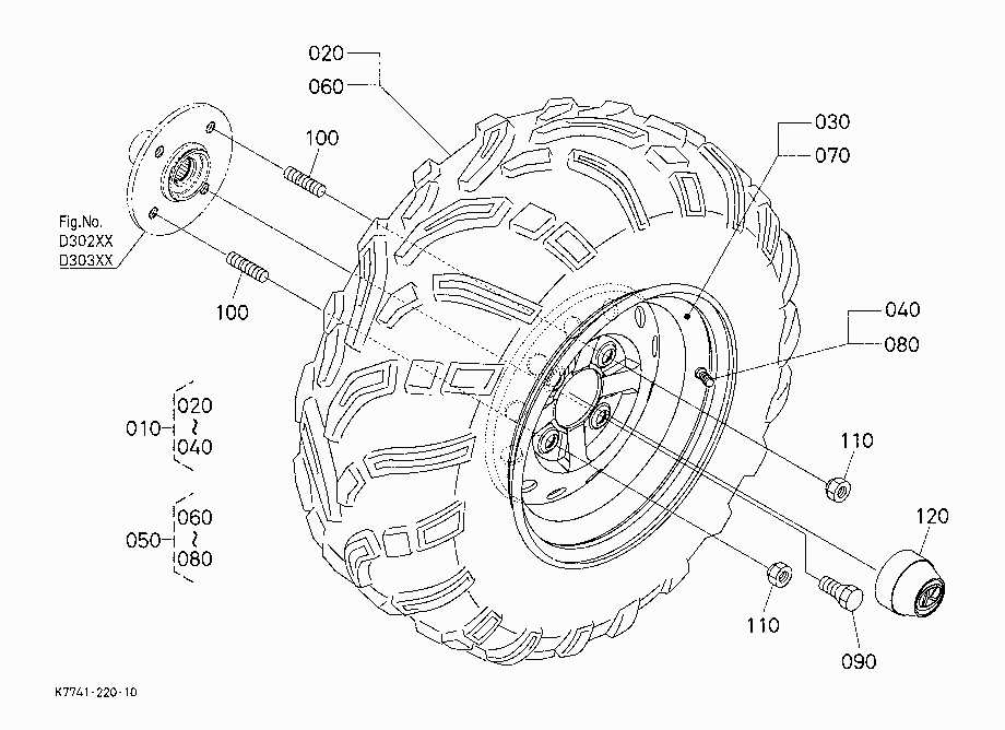 REAR WHEEL (25*10-12,ATV)