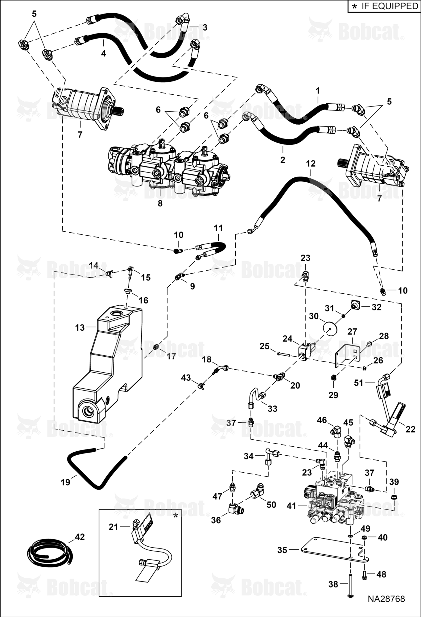 Hydrostatic Circuitry (Drive Motor Circuitry)(Revised)  B69P11420 & Above