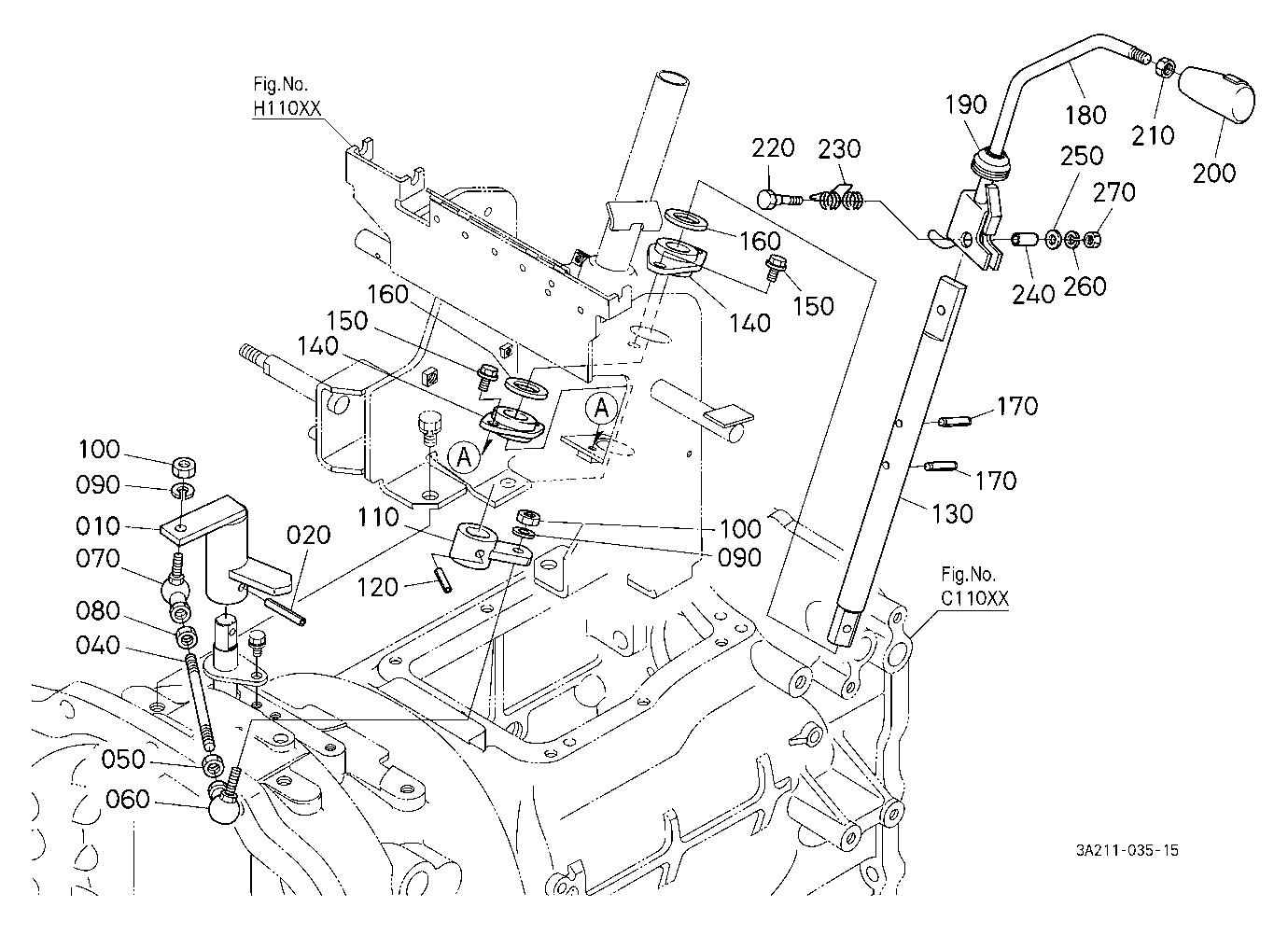 Range Gear Shift Lever/Creep Gear Shift Lever [Rop