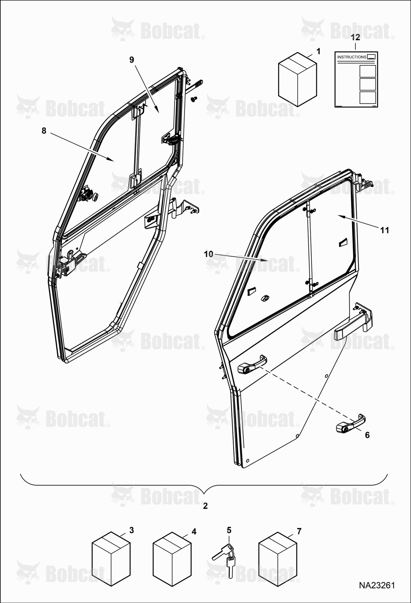 CAB Door Kit (Clear)