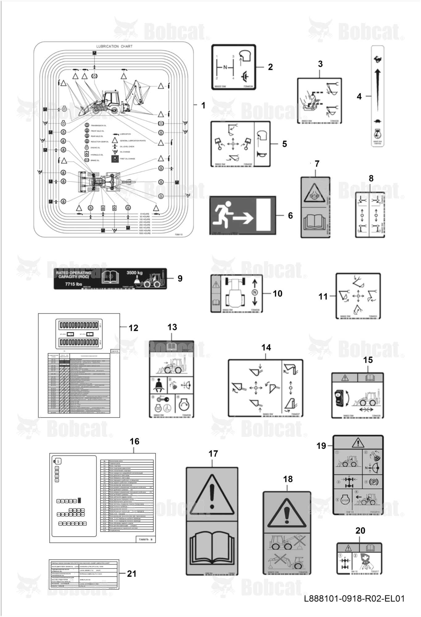 Decals (INSIDE)  B4U311037 & Above