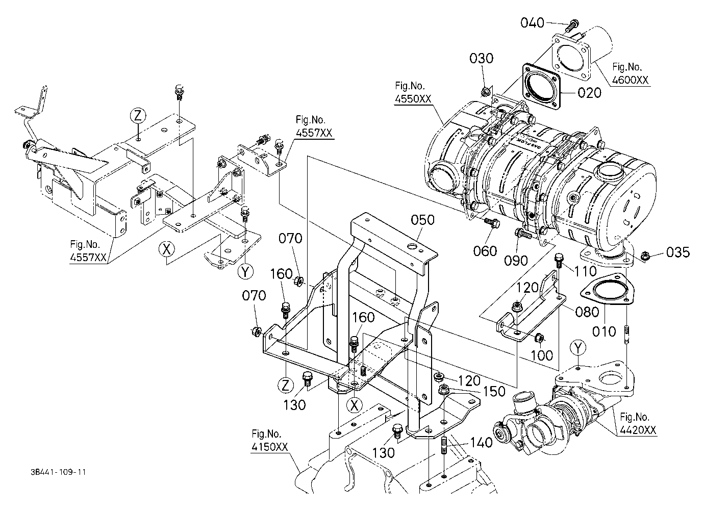 Diesel Particulate Filter Muffler Bracket (Rear)