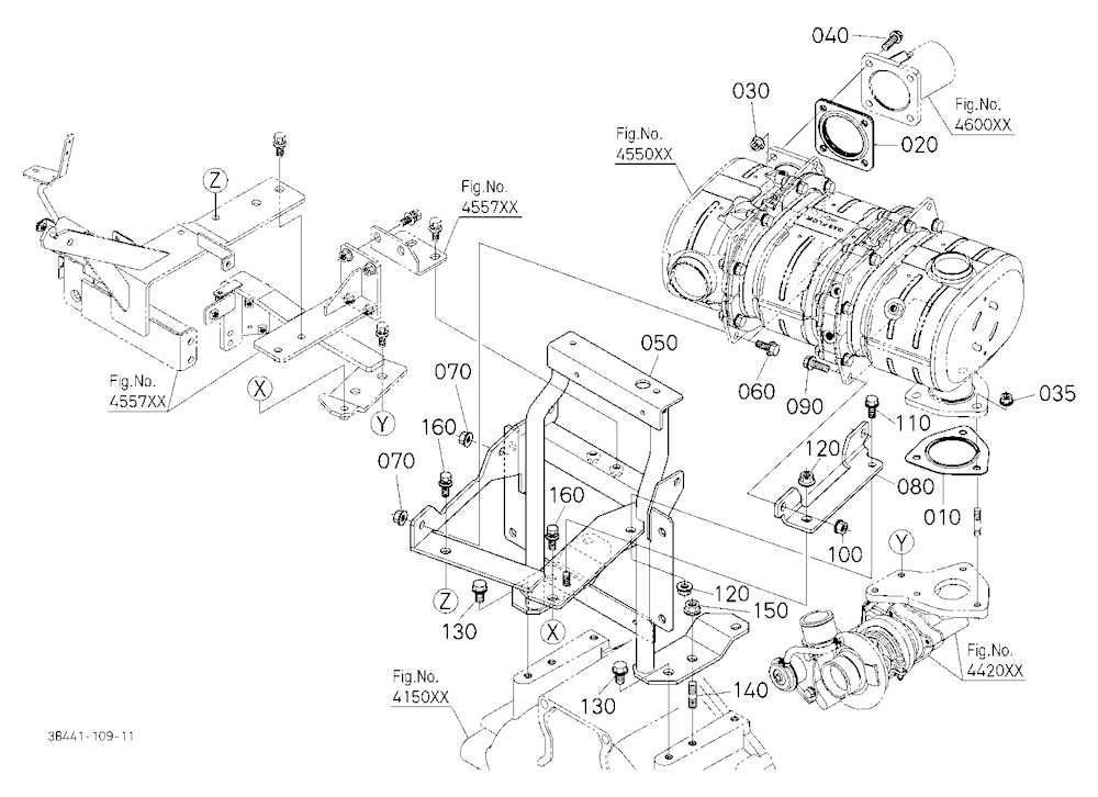 Diesel Particulate Filter Muffler Bracket (Rear)