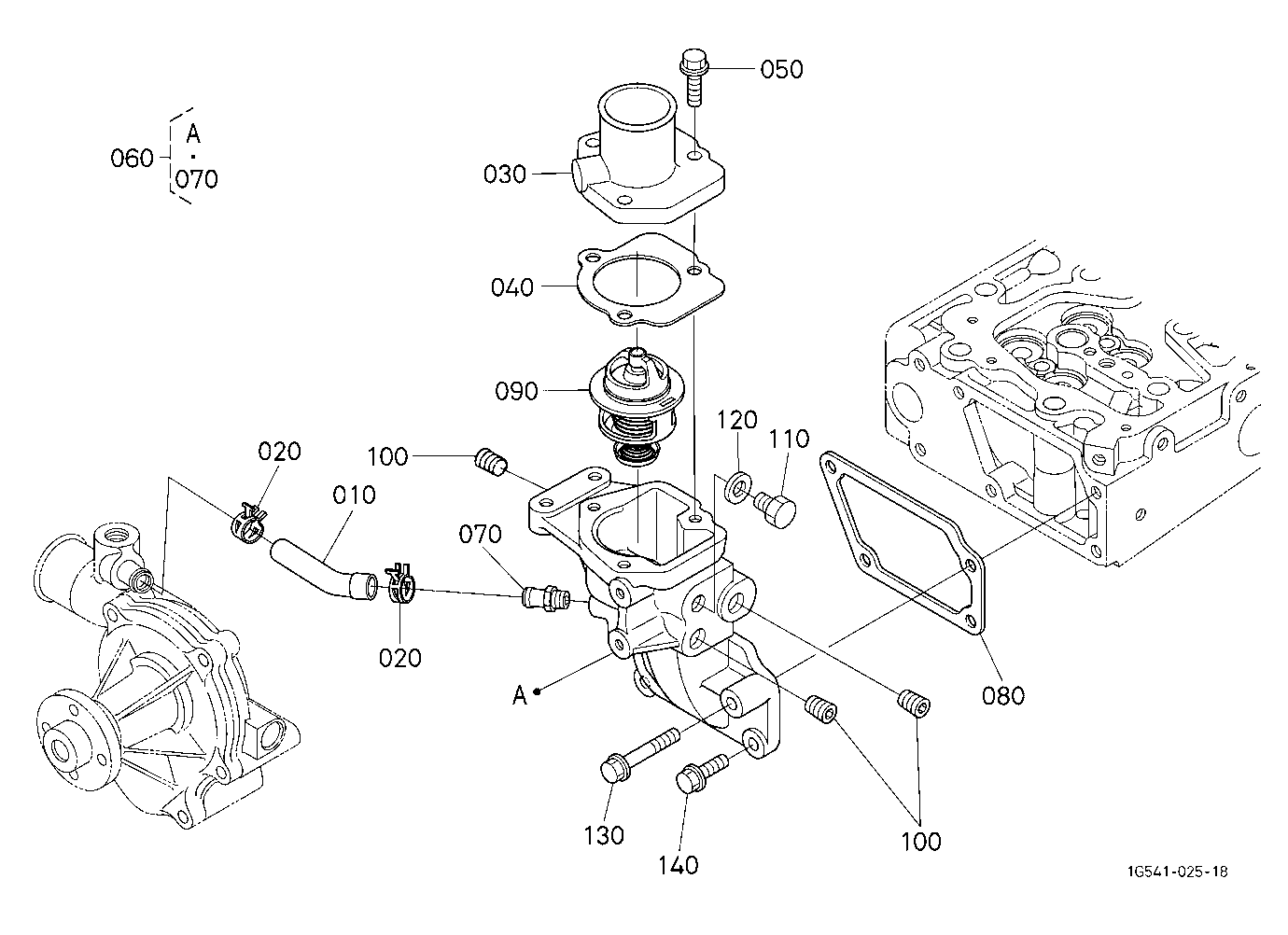Water Flange And Thermostat