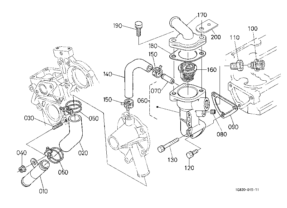 Water Flange And Thermostat