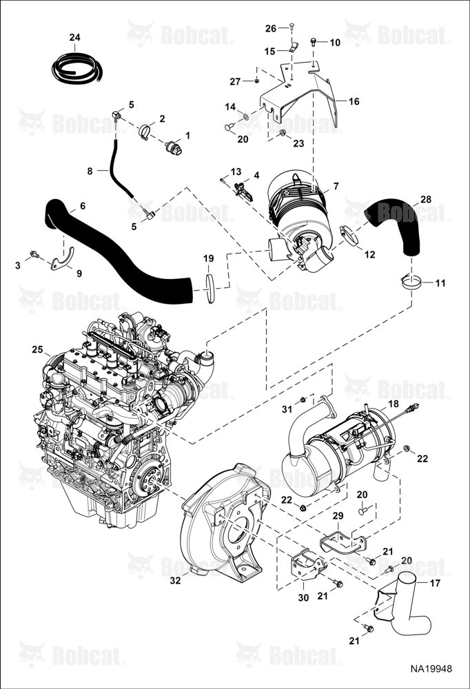 Engine & Attaching Parts (Air Cleaner & Muffler)