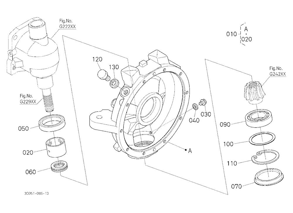 Front Axle Case Lh