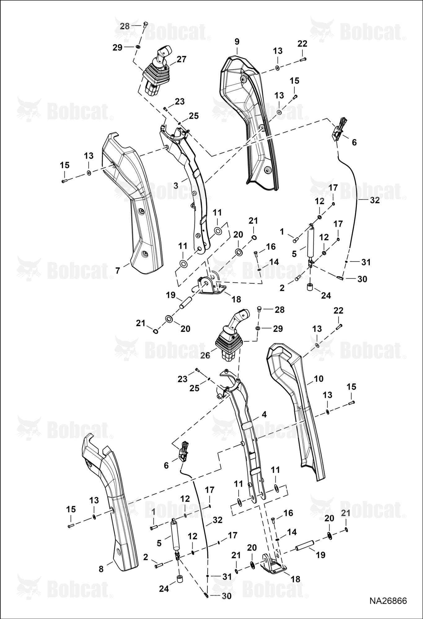 Operator Controls (Backhoe Joysticks)