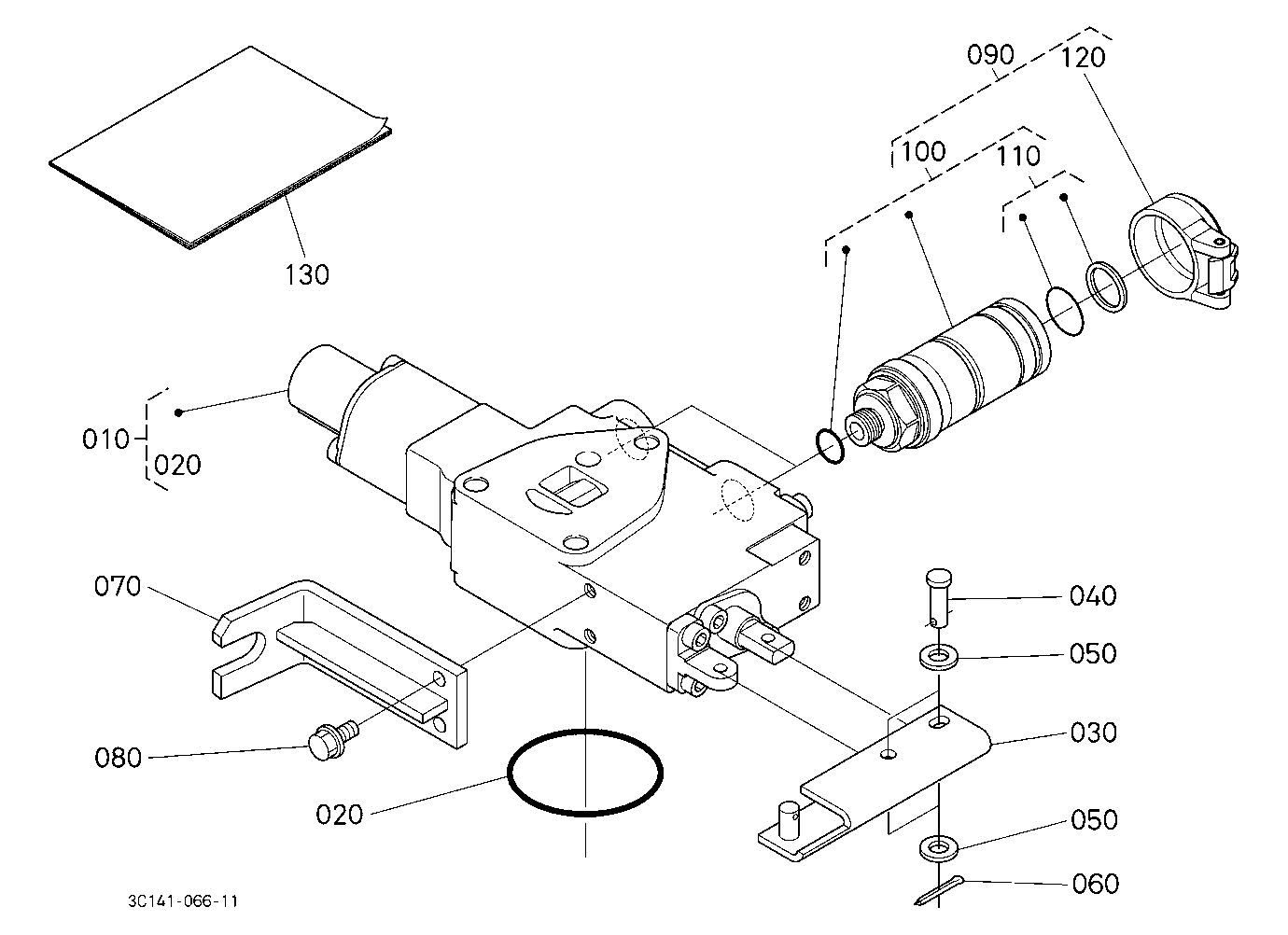 Auxiliary Control Valve Kit (Fd) (W/G No.M7605) [O