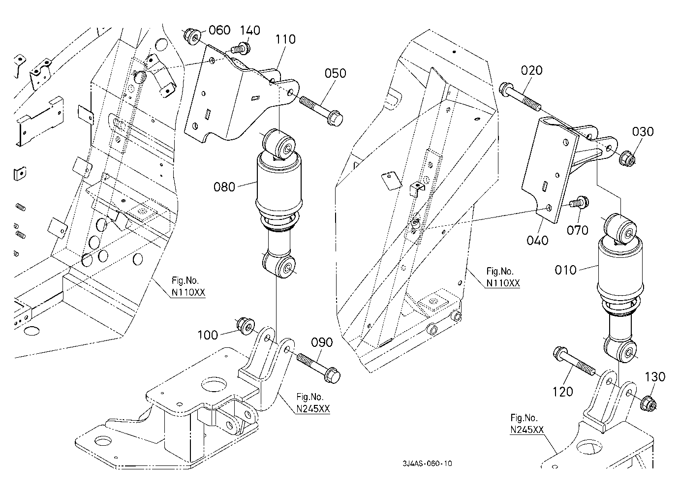 Rear Damper [With Rear Suspension (Spring)]