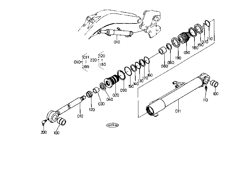 Boom Cylinder and Component Parts [Kh-91(H)]
