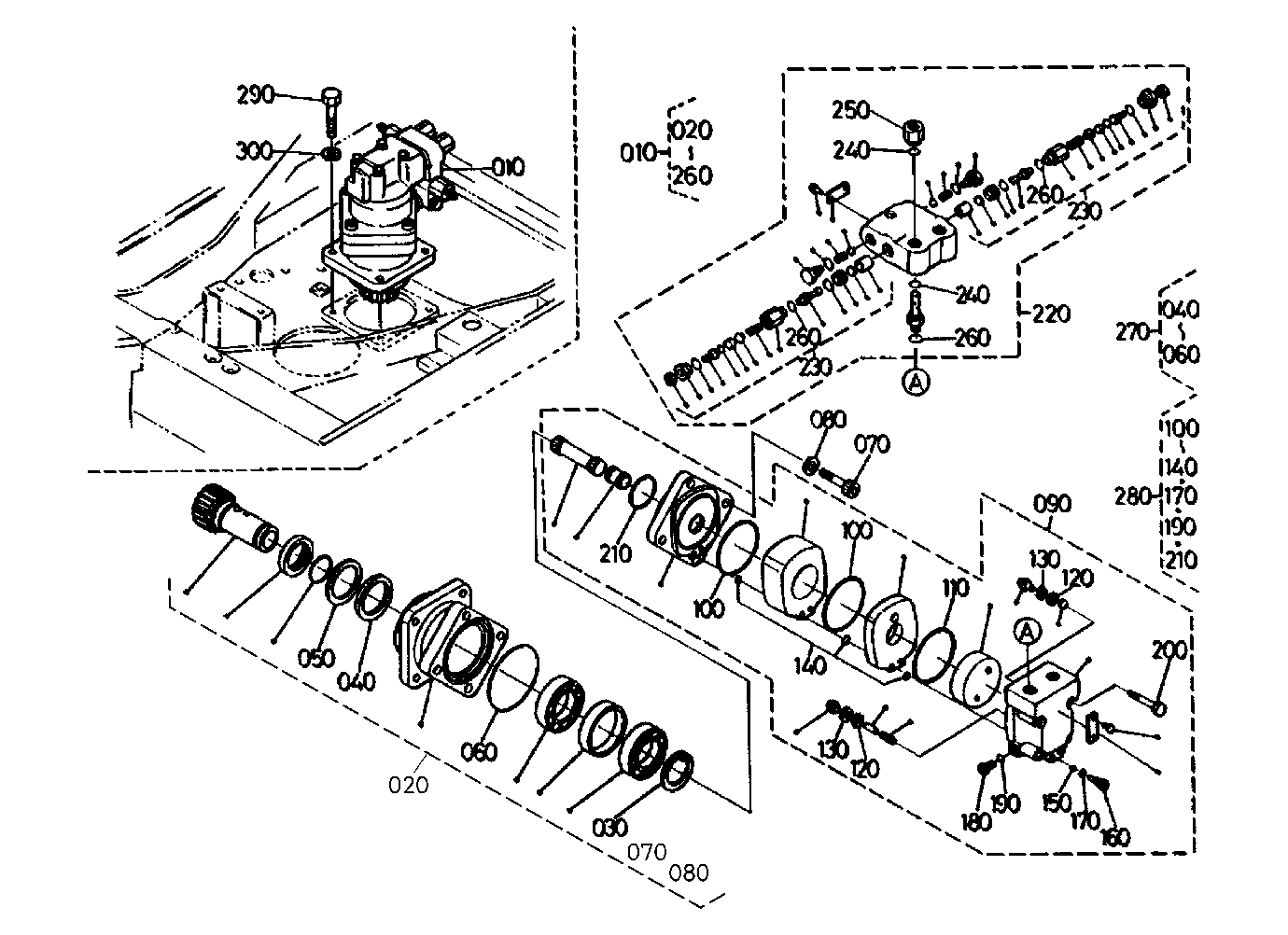 Swivel Motor and Component Parts